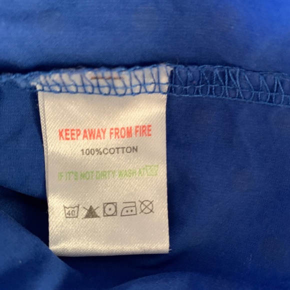 Heather Feather Red and Blue Long Sleeve Dress sz2 - Picture 6 of 7